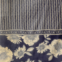 Bodered V-Neck 3-Piece Kurta Set with Ankle-Length Pants & Full-Length Dupatta (Size S-XXL).