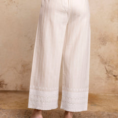Women’s Cotton Embroidered Wide-Leg Palazzos | Soft, Breathable & Elegant