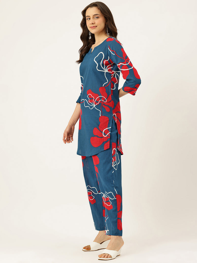 Floral Printed Cotton Co-Ord set – Breezy Prints, Chic Fit