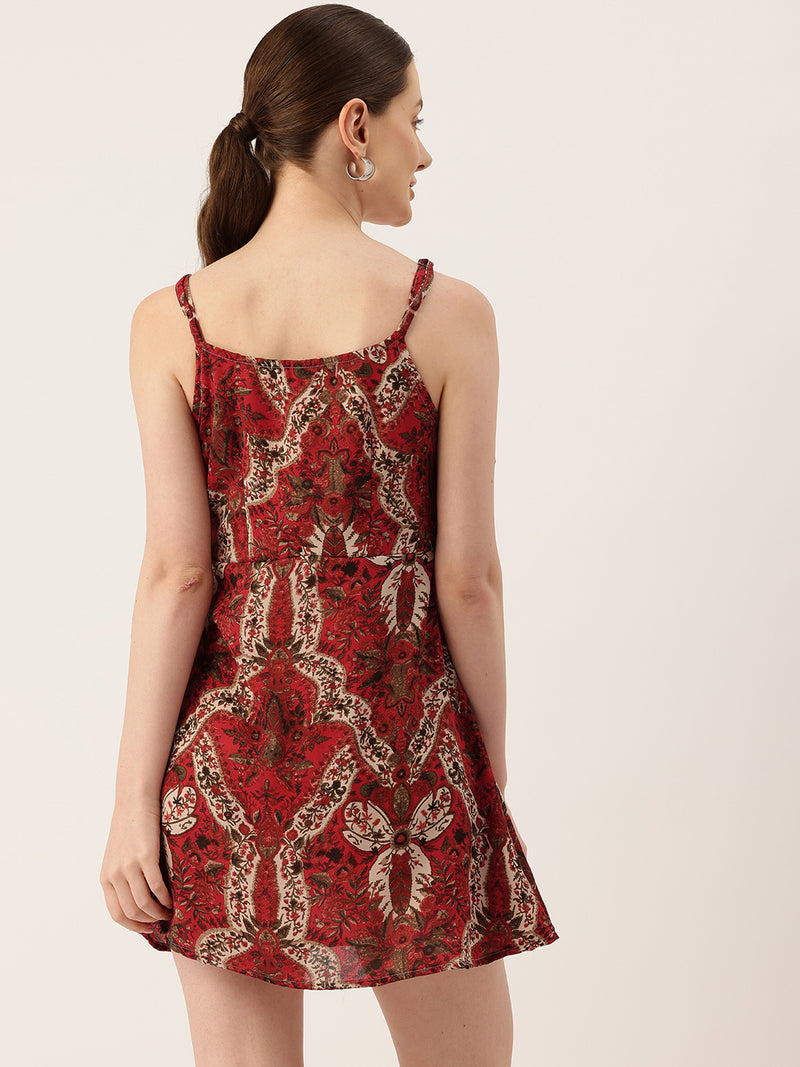 Women’s Floral Print Rayon Flared Dress | Soft & Lightweight | Casual Fit | Sizes XS–XXL