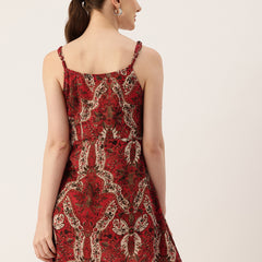 Women’s Floral Print Rayon Flared Dress | Soft & Lightweight | Casual Fit | Sizes XS–XXL