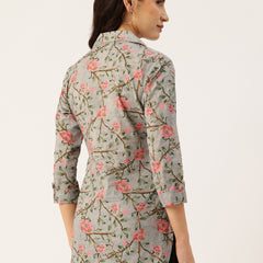 Versatile Collared Shirt with 3/4 Sleeves for Women – Elegant & Casual