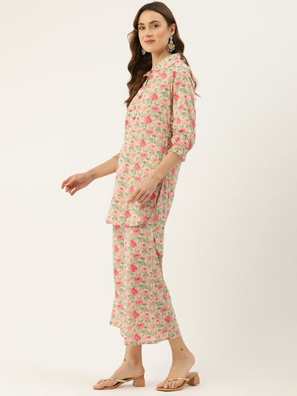 Floral Printed Pure Cotton Night Suits FRLW9049