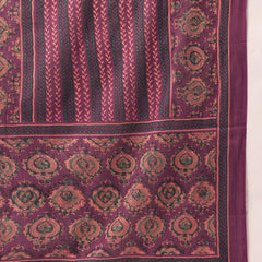 Straight Dupatta Sets - V-Neck, 3/4 Sleeves with Border Detailing, Elastic Waistband Pants with Pockets & Full-Length Dupatta (M-XXL)