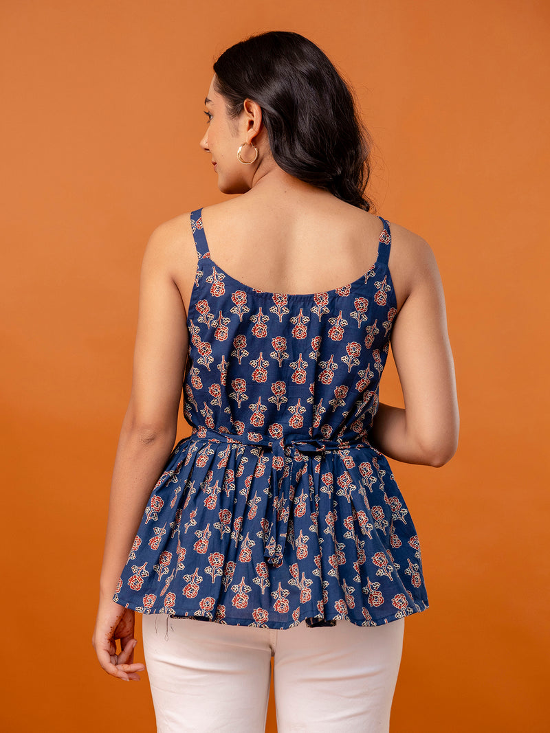 Strappy Peplum Top – Flattering Fit, All-Day Comfort, Sizes XS–XXL.