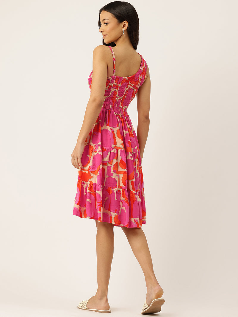 Women’s Floral Print Rayon Flared Dress | Soft & Lightweight | Casual Fit | Sizes XS–XXL