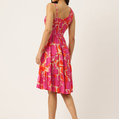 Women’s Floral Print Rayon Flared Dress | Soft & Lightweight | Casual Fit | Sizes XS–XXL