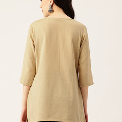 Elegant Short Kurti for Women – 3/4 Sleeves | Round Neck |