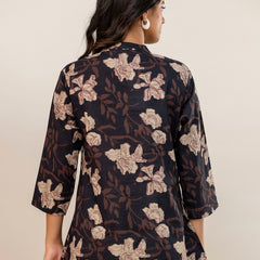 Elegant Mandarin Collar Printed Tunic – Stylish & Comfortable, Sizes