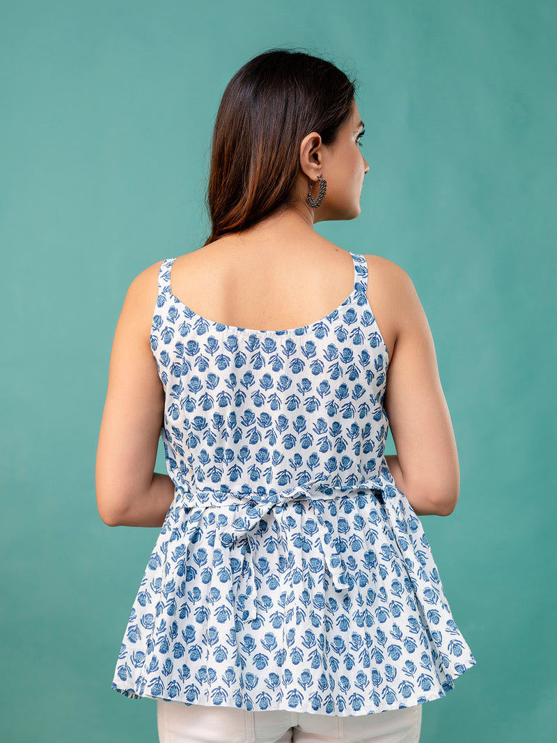 Strappy Peplum Top – Flattering Fit, All-Day Comfort, Sizes XS–XXL.