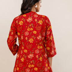 Elegant Mandarin Collar Printed Tunic – Stylish & Comfortable, Sizes