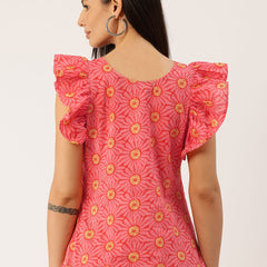 Elegant Puff Sleeve Buttoned Cotton Shirt for Women - Stylish & Comfortable