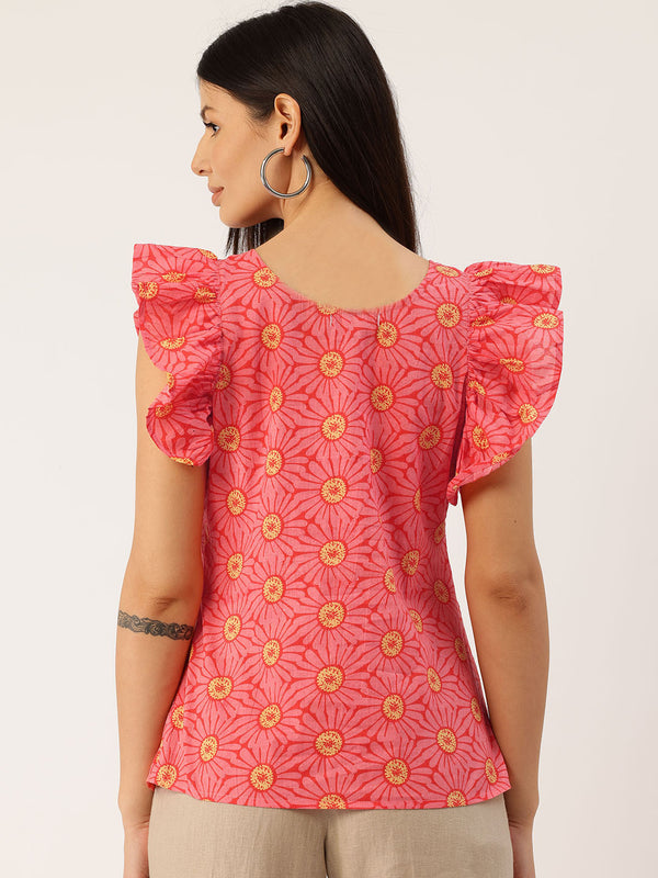 Elegant Puff Sleeve Buttoned Cotton Shirt for Women - Stylish & Comfortable