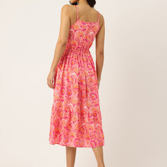 Women’s Floral Print Rayon Flared Dress | Soft & Lightweight | Casual Fit | Sizes XS–XXL