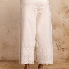 Women’s Cotton Embroidered Wide-Leg Palazzos | Soft, Breathable & Elegant