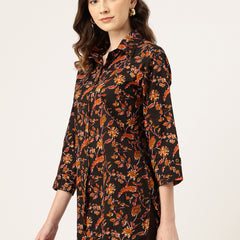 Versatile Collared top with 3/4 Sleeves for Women – Elegant & Casual