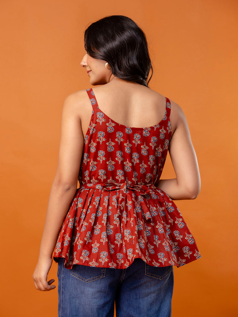 Strappy Peplum Top – Flattering Fit, All-Day Comfort, Sizes XS–XXL.