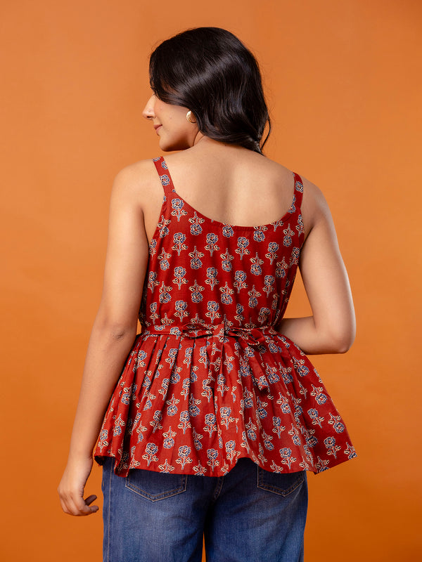 Strappy Peplum Top – Flattering Fit, All-Day Comfort, Sizes XS–XXL.