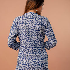 Top – Mandarin Collar, 3/4 Sleeves, Flattering Fit (Sizes S–XXL)