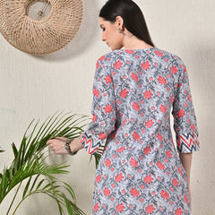 Graceful Wrap-Style Angrakha Cotton Kurti for Everyday Wear