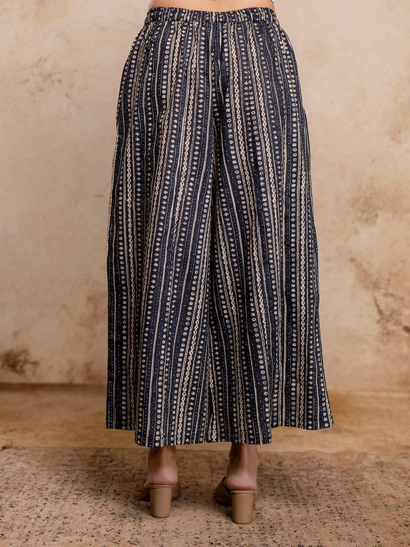 Women’s Elegant Cotton Printed Palazzos | Breathable & Flowy Fit