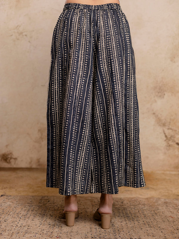 Women’s Elegant Cotton Printed Palazzos | Breathable & Flowy Fit