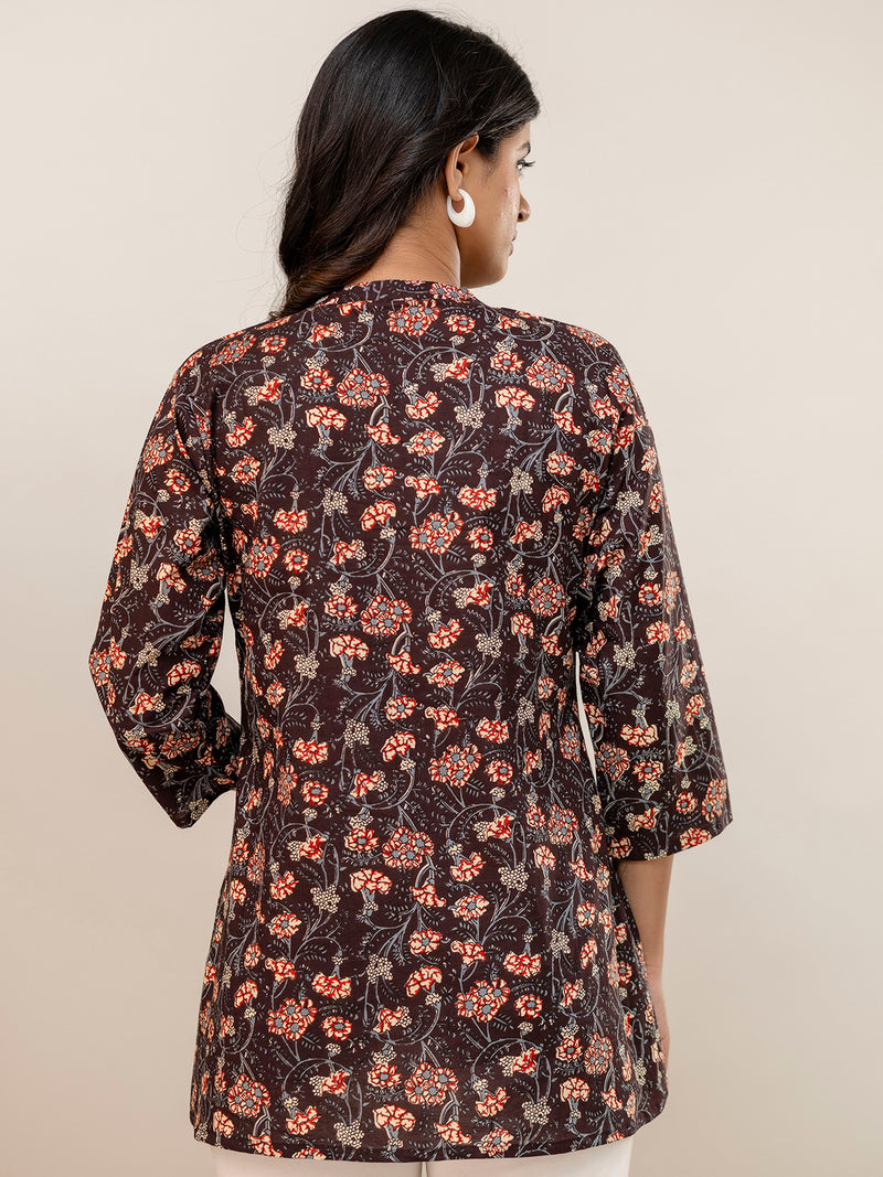 Elegant Mandarin Collar Printed Tunic – Stylish & Comfortable, Sizes