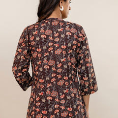 Elegant Mandarin Collar Printed Tunic – Stylish & Comfortable, Sizes