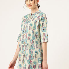 Printed Mandarin Collar top – Casual & Chic