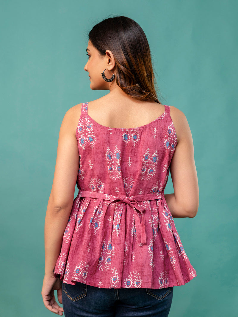 Strappy Peplum Top – Flattering Fit, All-Day Comfort, Sizes XS–XXL.
