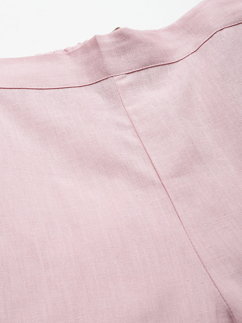 Cotton Pants - Double Pockets, Adjustable Waist, and Ankle-Length Fit