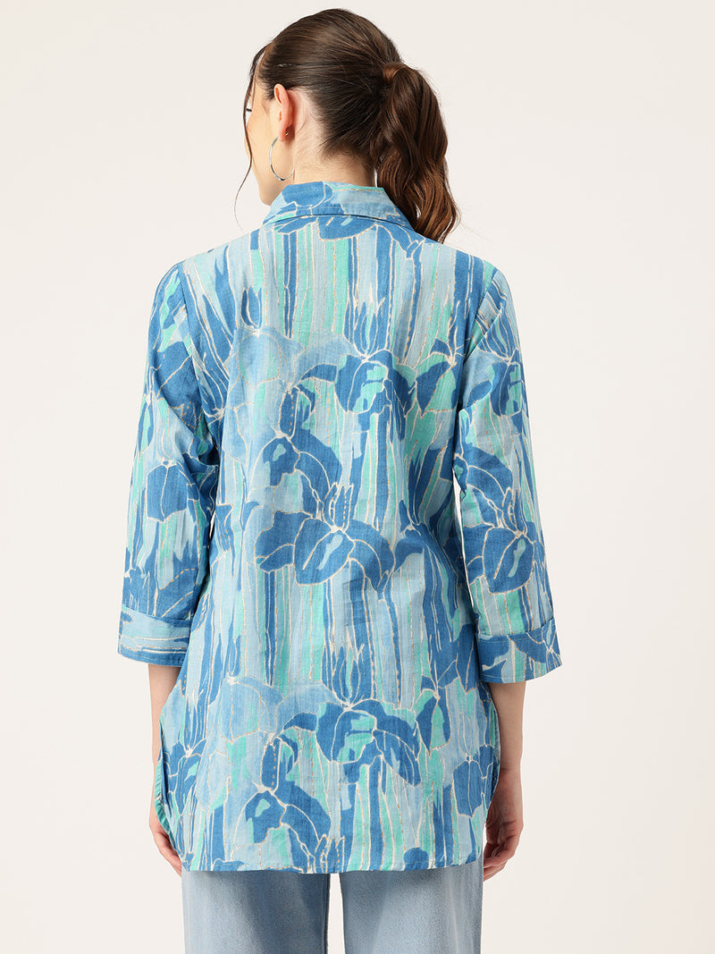 Versatile Collared top with 3/4 Sleeves for Women – Elegant & Casual