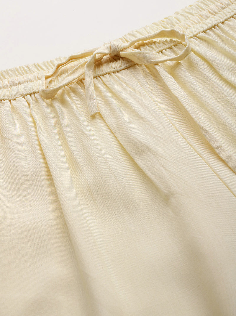 Women's Culottes | Calf-Length Pants with Double Pockets & Elastic Waistband