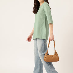 Elegant Short Kurti for Women – 3/4 Sleeves | Round Neck |