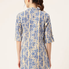 Printed Mandarin Shirt – Casual & Chic