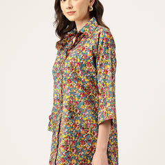 Versatile Collared Shirt with 3/4 Sleeves for Women – Elegant & Casual