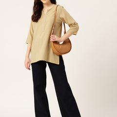 Elegant Short Kurti for Women – 3/4 Sleeves | Round Neck |