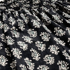 Black Women Pure Cotton Paisley Printed Palazzo Pants | Elastic Waist | Wide Leg