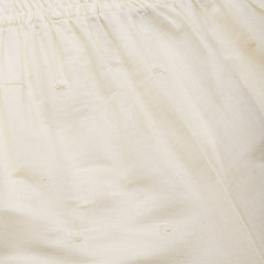 Beige Palazzos | Embroidered Elegnace With Elastic Waist & Single Pocket