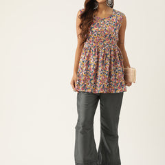 Sleeveless Flared Tops