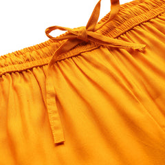 Women's Culottes | Calf-Length Pants with Double Pockets & Elastic Waistband