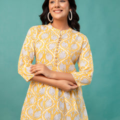 Top – Mandarin Collar, 3/4 Sleeves, Flattering Fit (Sizes S–XXL)