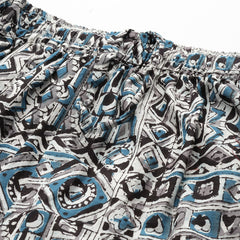 Blue Trendy Women's Blue Printed Cotton Palazzos - Elasticated Waist & Ankle-Length Fit