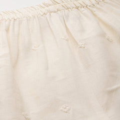 Beige Palazzos | Embroidered Elegnace With Elastic Waist & Single Pocket