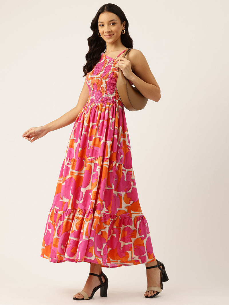 Women’s Floral Print Rayon Flared Dress | Soft & Lightweight | Casual Fit | Sizes XS–XXL