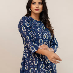 Elegant Mandarin Collar Printed Tunic – Stylish & Comfortable, Sizes