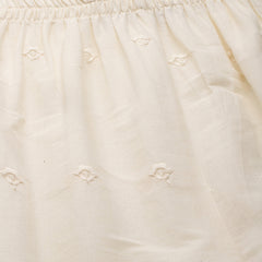 Beige Palazzos | Embroidered Elegnace With Elastic Waist & Single Pocket