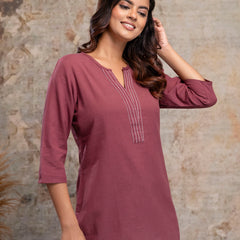Elegant Short Kurti for Women – 3/4 Sleeves | Round Neck |