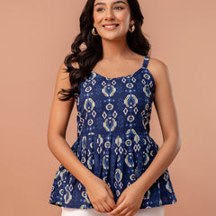 Strappy Peplum Top – Flattering Fit, All-Day Comfort, Sizes XS–XXL.