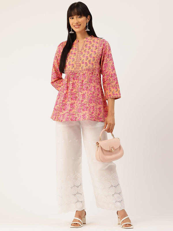 Sophisticated Mandarin Collar Tunic – Modern Elegance & All-Day Comfort, Sizes